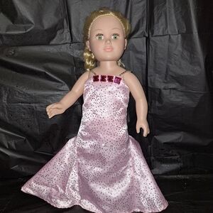 Pink Sequin Princess Doll Dress for Kids